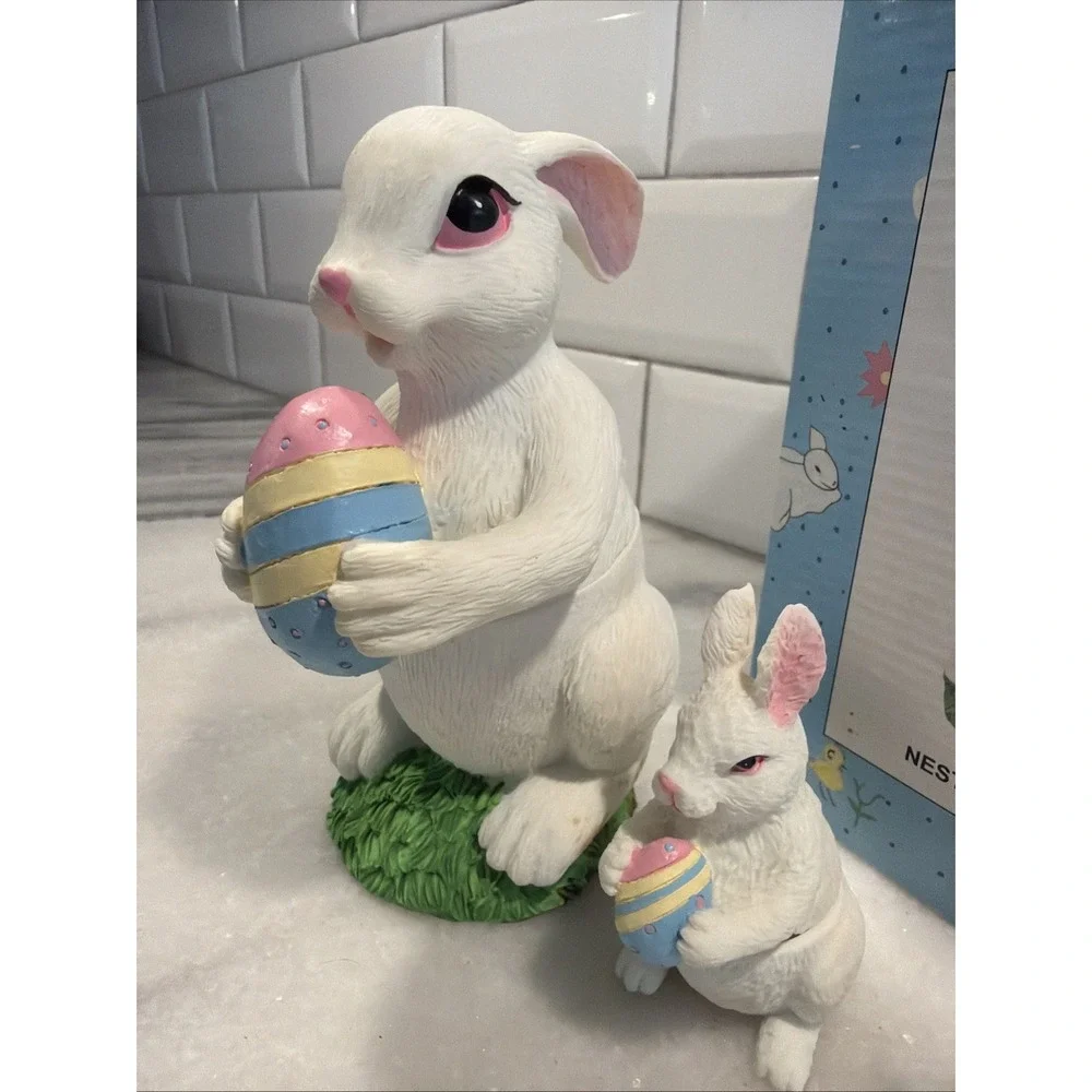 Vintage Cracker Barrel Nesting Bunnies Easter